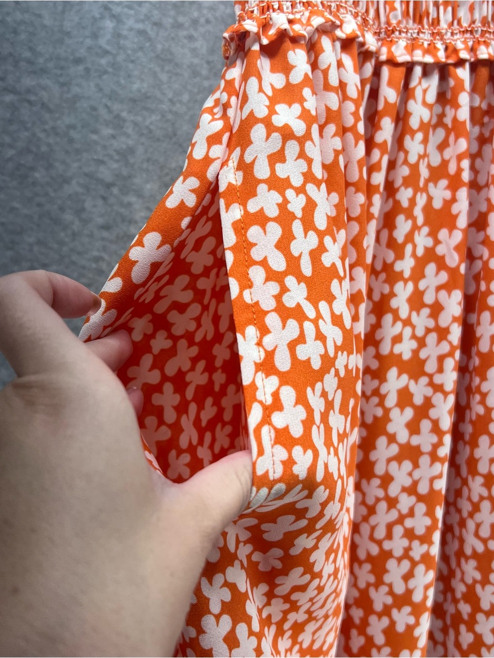 Max Studio Orange and White Floral Maxi Dress - Picture 4 of 11